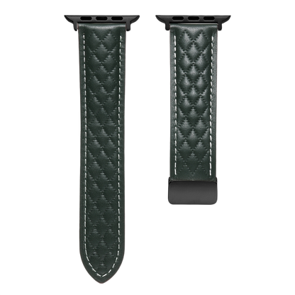 MOMO textured leather watch band MD-09 with detailed stitching and smooth finish, designed for wristwatch accessories.