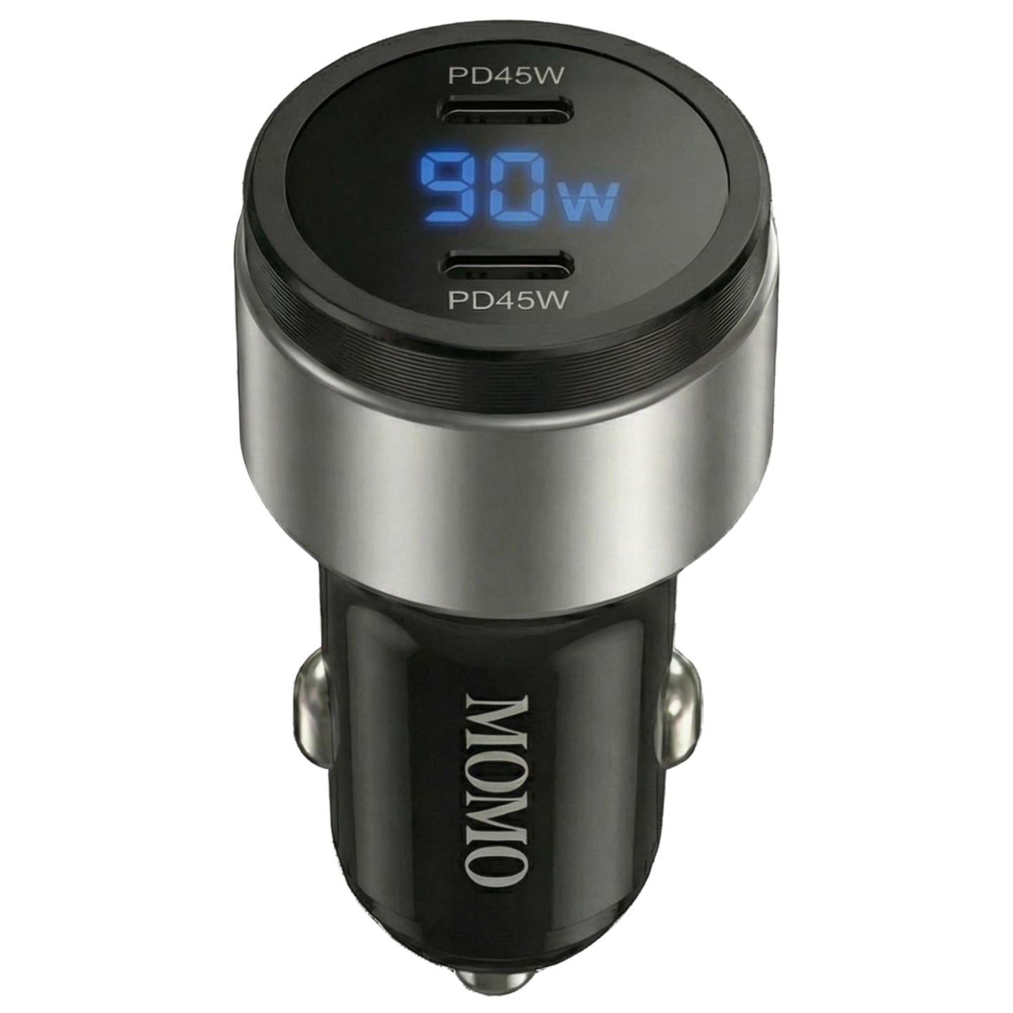 66W–90W Dual PD Car Charger with Digital Display 055504