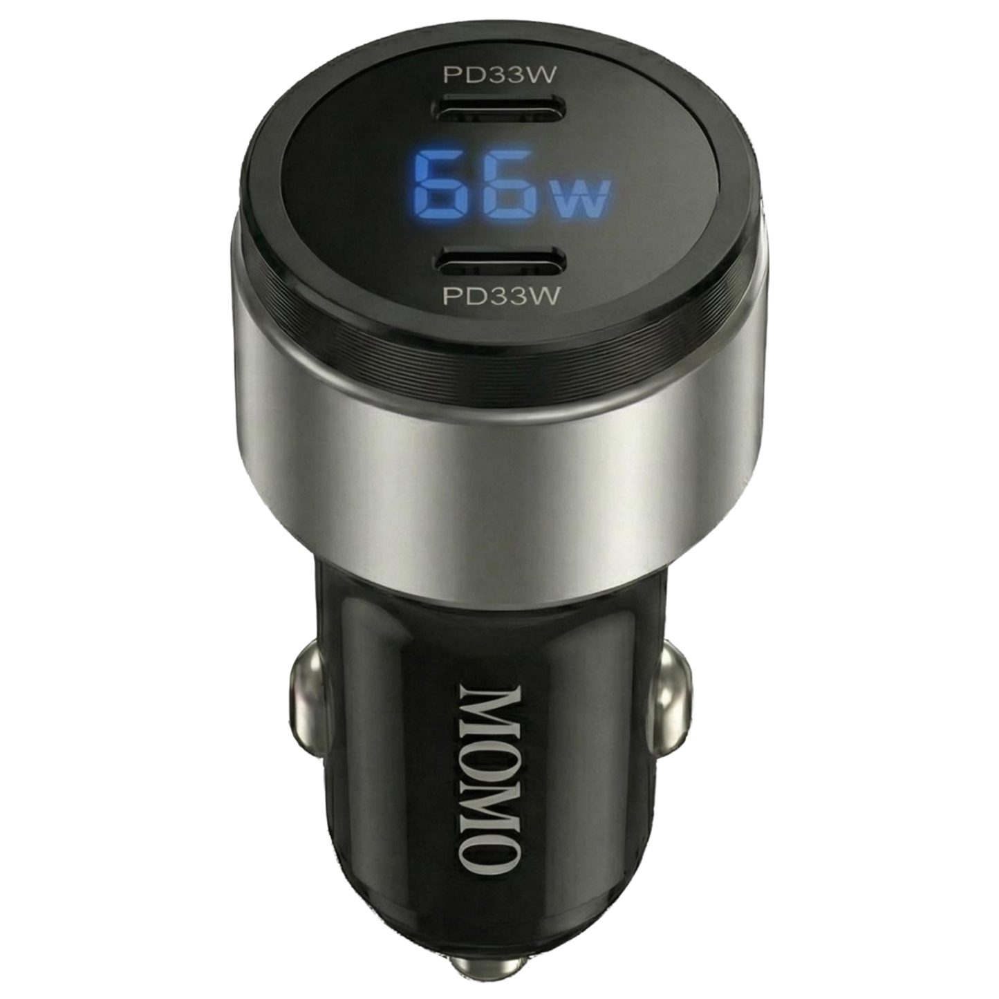 66W–90W Dual PD Car Charger with Digital Display 055504