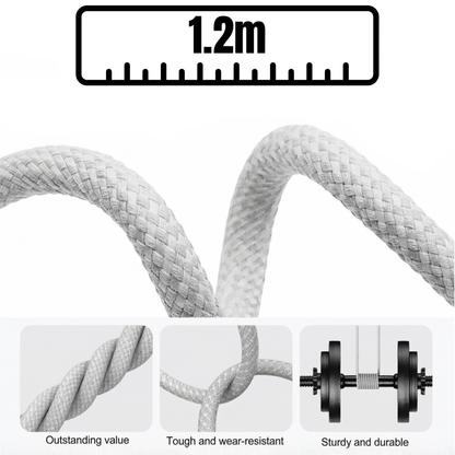 MOMO 30W USB-C to Lightning braided cable, 1.2m, durable design with reinforced connectors for fast charging and data transfer.